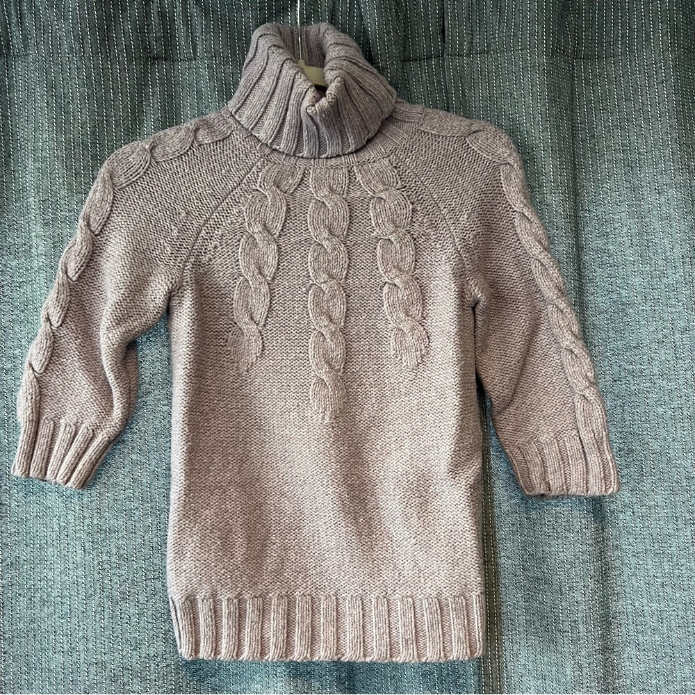 Gap Women’s Turtleneck 3/4 Sleeve Sweater, lilac (grayish purple), XS